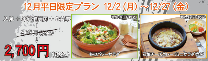 11月の平日限定プラン